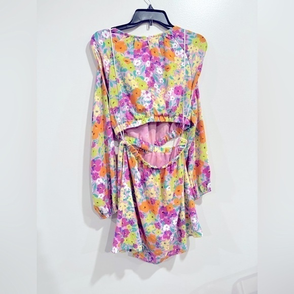 SANCTUARY Women's Long-Sleeve Cut-Out Dress Polyester Fresh Garden US XS - Picture 5 of 7